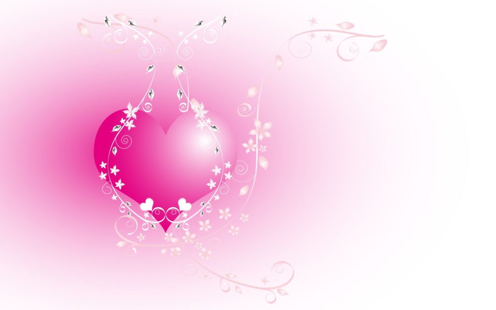 pink heart, Valentines Day wallpaper, romantic