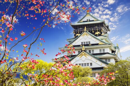 Spring in Japan, blooming sakura, city flowers wallpapers, desktop scenery
