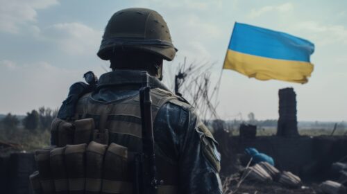 Патріотичні обої на робочий стіл Україна, солдат