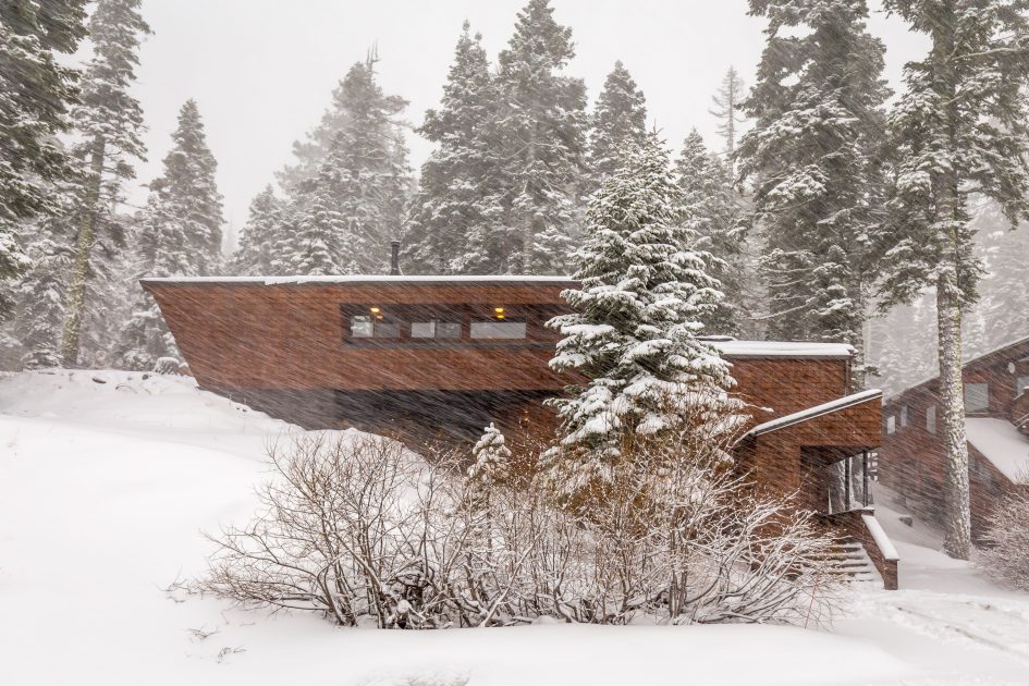 winter wallpaper desktop 4k, Cottage at Lake Tahoe, snow